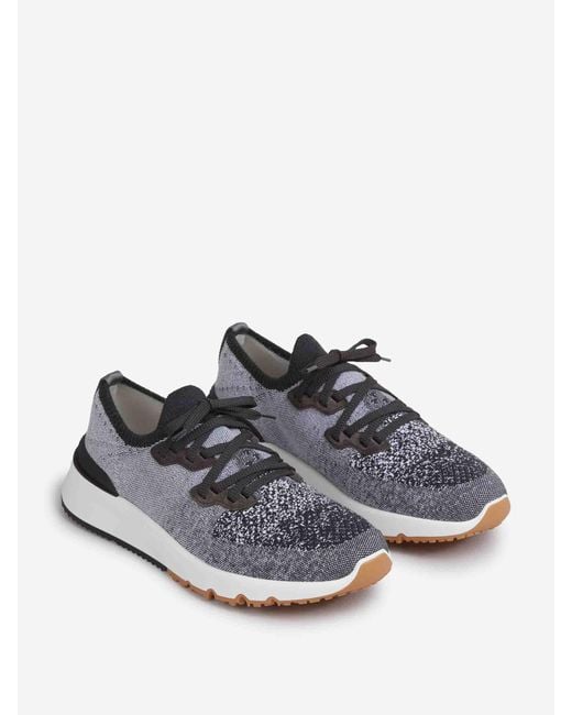 Brunello Cucinelli White Sneakers Running Punto for men
