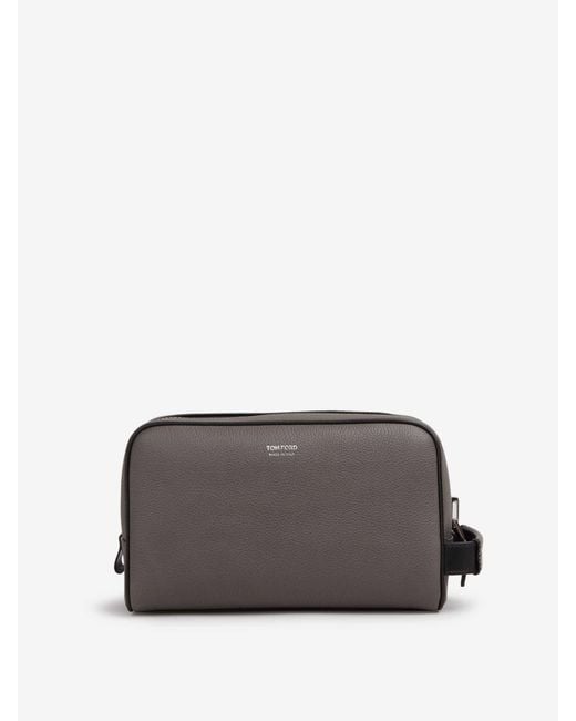 Tom Ford Black Leather Toiletry Bag for men