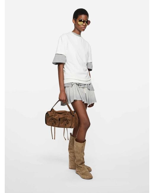 Acne Brown Suede Multipocket Bag