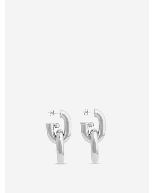 Rabanne White Double Xl Link Earrings