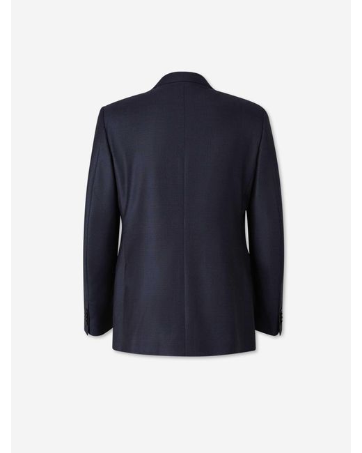 Zegna Blue Straight Wool Suit for men