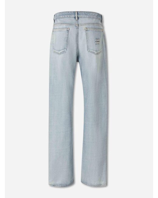Jeans Rectos Miu Miu de color Blue