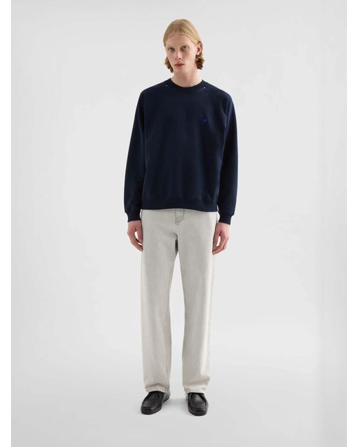 Jil Sander Blue Crew Neck Sweatshirt for men