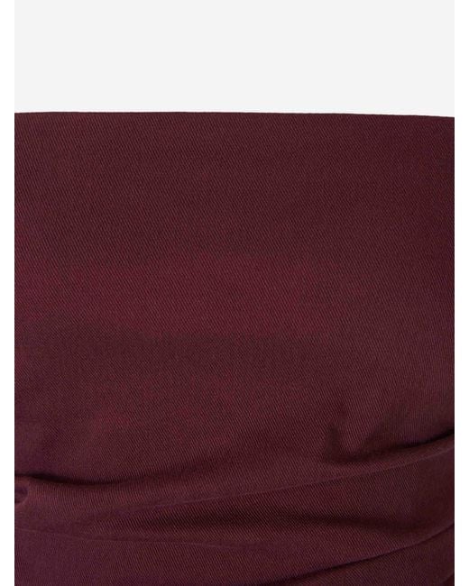 Jonathan Simkhai Red Ruched Top