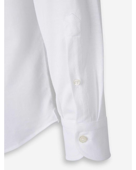 Camicia Semplice Cotone di Santa Eulalia in White da Uomo