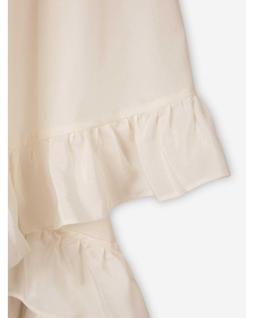 Dorothee Schumacher White Plain Silk Blouse
