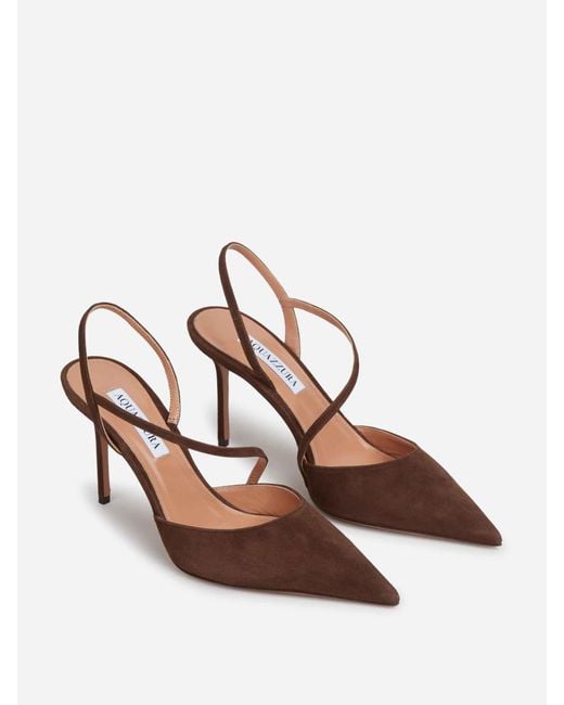 Aquazzura Brown Suede Heels