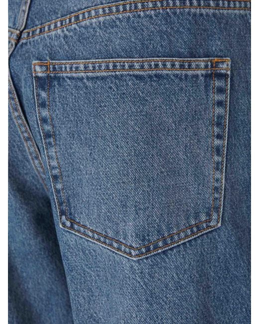 Alexander Wang Blue Asymmetrical Lace Jeans
