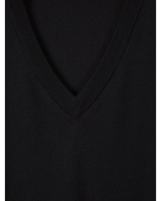 Zanone Black Wool Knitted Sweater for men