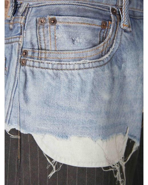 Acne Gray Wide Leg Printed Jeans