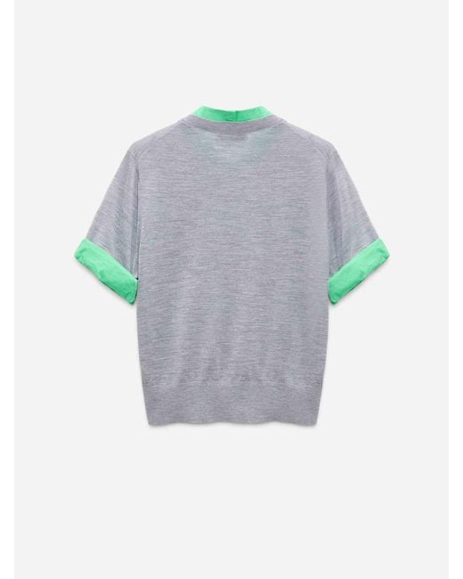 Dorothee Schumacher Blue Wool Knit Sweater
