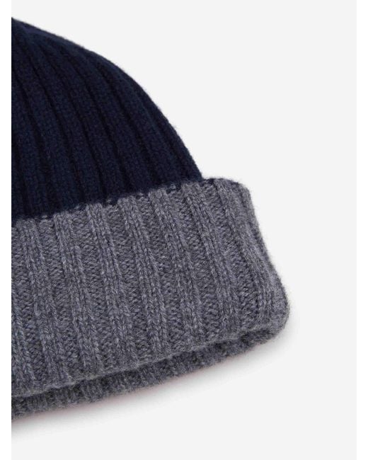 Fedeli Blue Double Bicolor Hat for men
