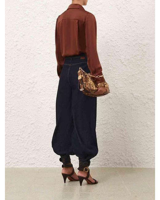 Blusa Seta Semplice di Zimmermann in Brown