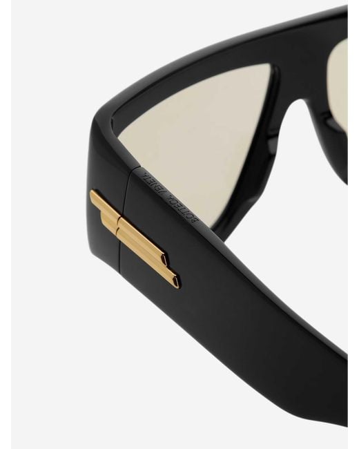 Bottega Veneta Black Classic Shield Sunglasses