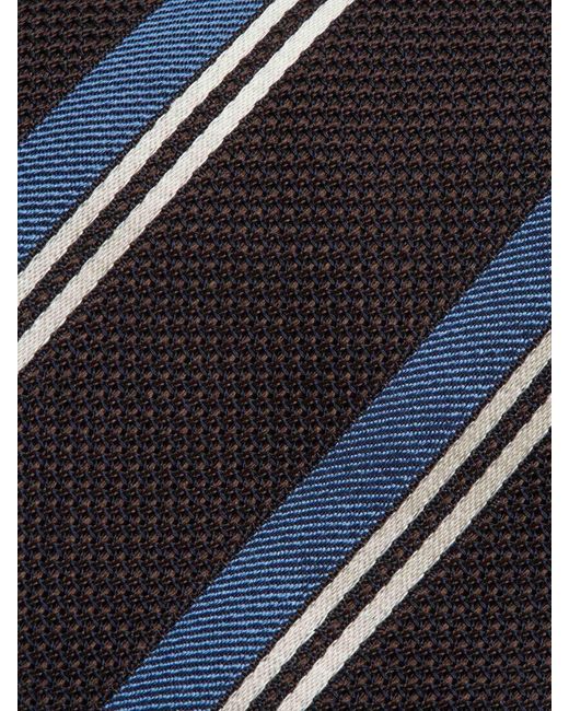 Santa Eulalia Blue Striped Silk Tie for men