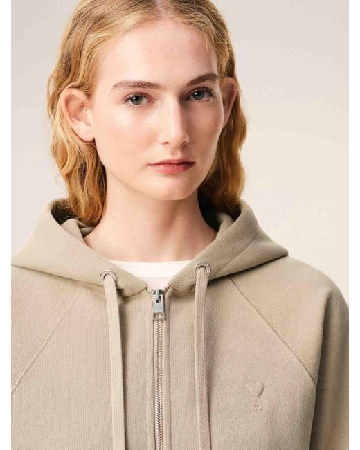 AMI Natural Zip-Up Hoodie