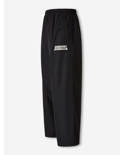 Balenciaga Black Masking Tape Pants for men