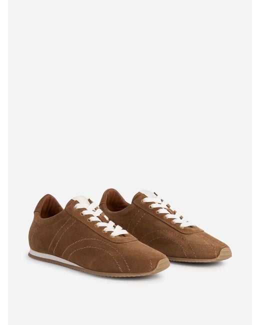 Totême Brown Leather Sports Shoes