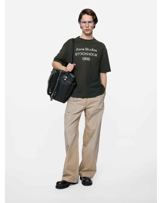 Acne Gray 1996 Printed T-Shirt for men