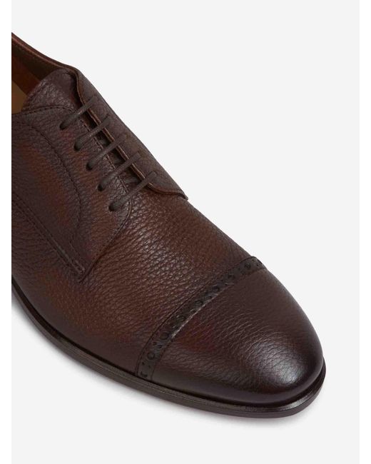 Henderson Brown Oxford Brogue Shoes for men