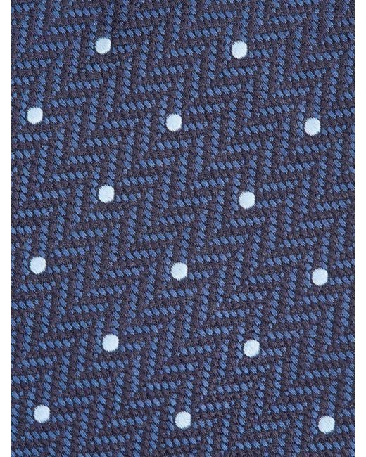 Cravatta A Pois di Brioni in Blue da Uomo