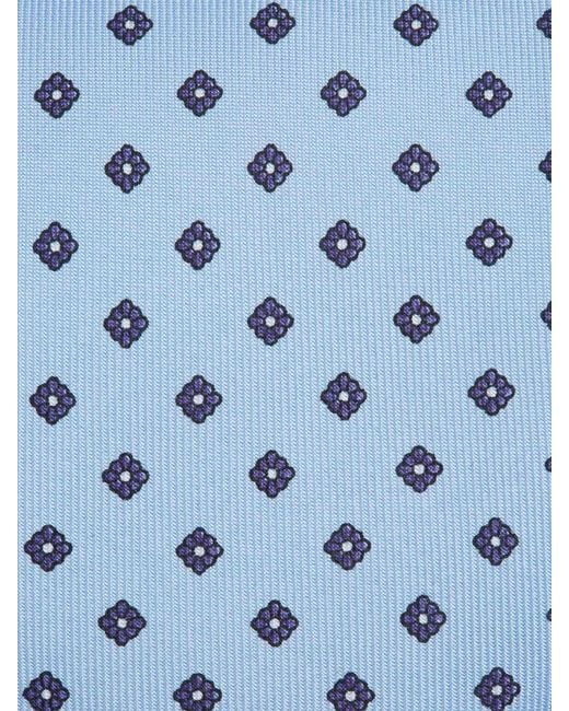 Marinella Blue Floral Silk Tie for men