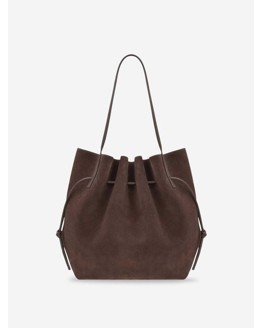 Yuzefi Brown Scallop Tote Bag