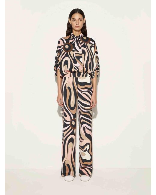 Emilio Pucci White Jumpsuit Mit Marmor-Print