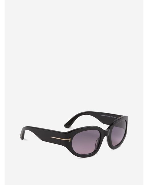 Tom Ford Black Oval Sunglasses