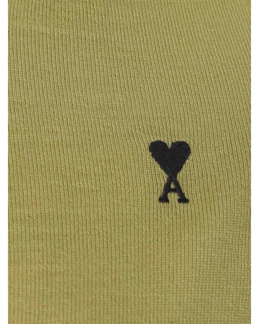 AMI Green Crew Neck Sweater