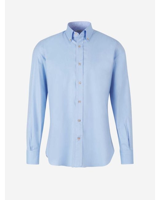 Santa Eulalia Blue Cotton Shirt for men