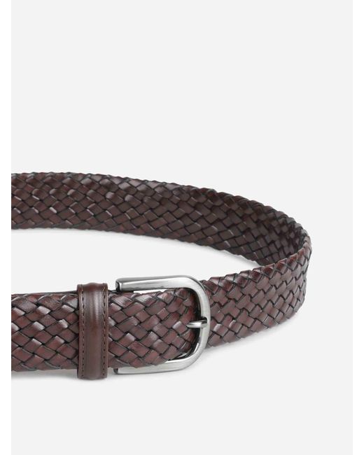 Santa Eulalia White Braided Belt for men