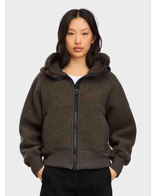 Canada Goose Black Bomber Jacket With Hood
