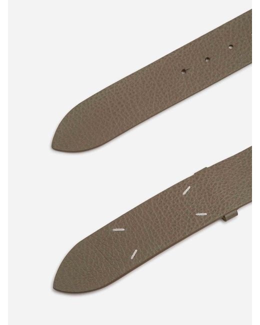 Maison Margiela Brown Four Stitches Belt for men