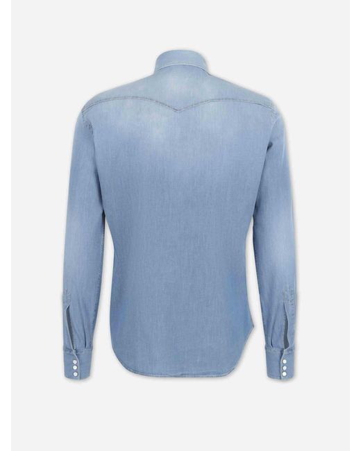 Camisa Denim Santa Eulalia de hombre de color Blue