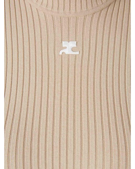 Courreges Natural Geripptes Top Reedition