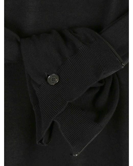 Setchu Black Crew Neck Sweater for men