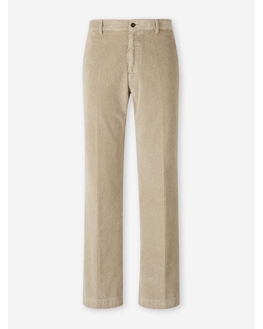 Berwich Men's Natural Straight Corduroy Pants