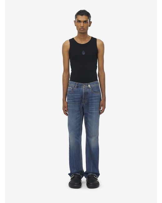 Jeans Rectos Denim Alexander McQueen de hombre de color Blue