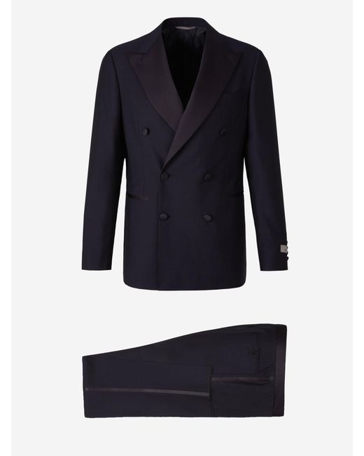 Canali Blue Tuxedo Capri Wool for men