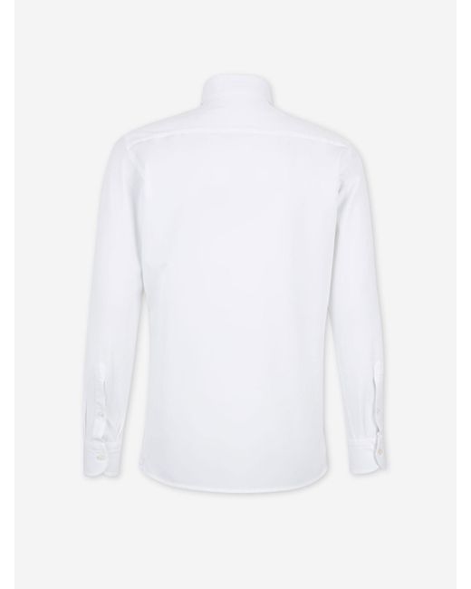 Santa Eulalia White Casual Cotton Shirt for men
