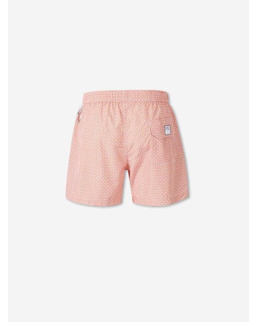 Fedeli Pink Printed Swimsuit for men