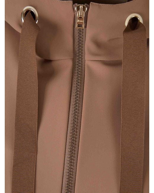 Herno Brown Technical Jacket With Zipper