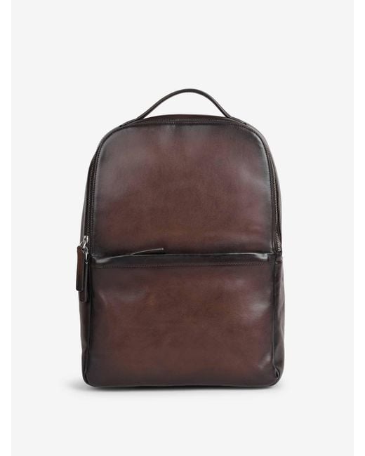 Officine Creative Brown Leather Backpack for men