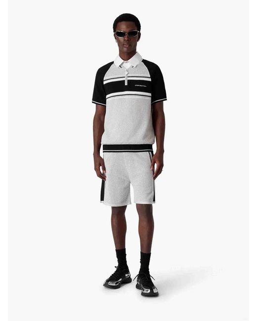 Casablanca Black Zip-Up Knit Polo Shirt for men