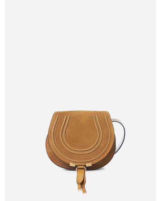 Borsa A Tracolla Marcie Saddle di Chloé in Natural