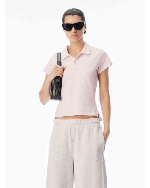 Polo Algodón Alexander Wang de color Pink