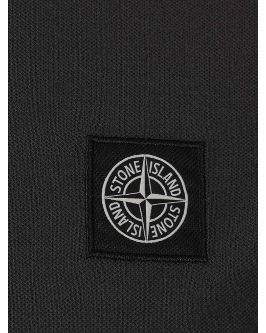 Stone Island Langarm-Polo in Black für Herren