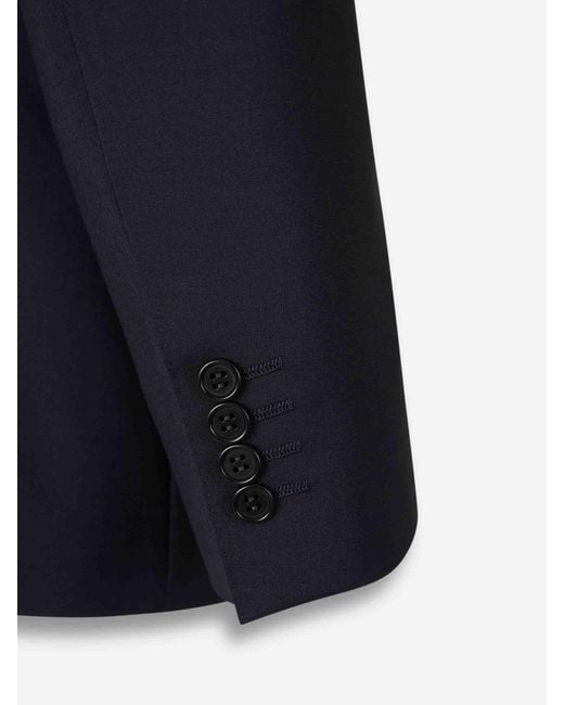 Abito Liscio Dritto di Canali in Blue da Uomo