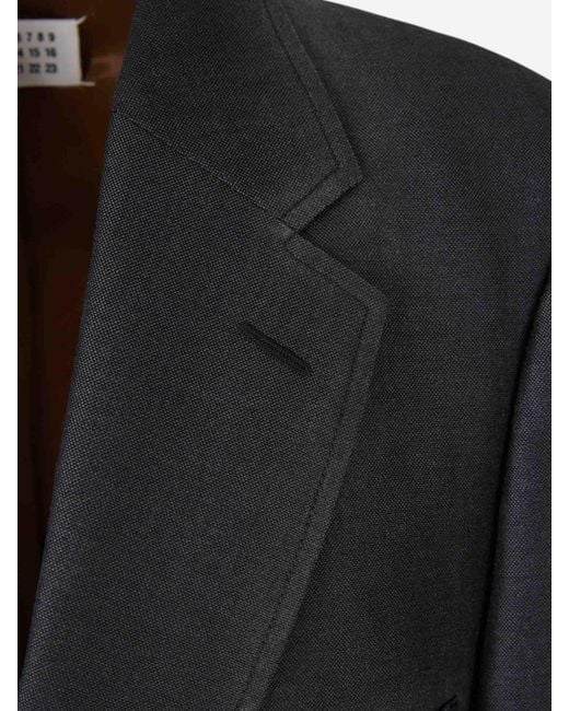 Americana Recta Work-In-Progress Maison Margiela de hombre de color Black